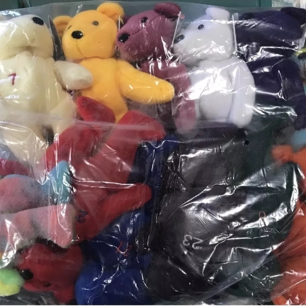 Colorful Plush Teddy Bear Set